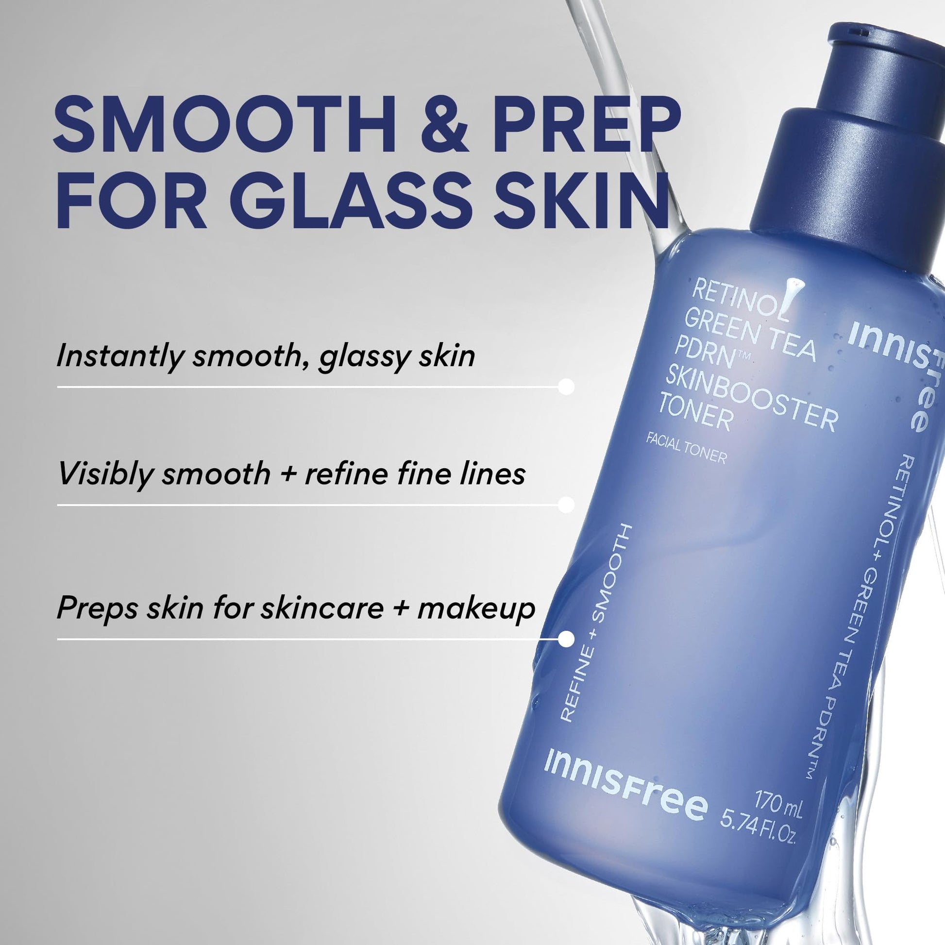 innisfree Green Tea PDRN Toner | Korean Toner for Face with Retinol and Hyaluronic Acid for Glass