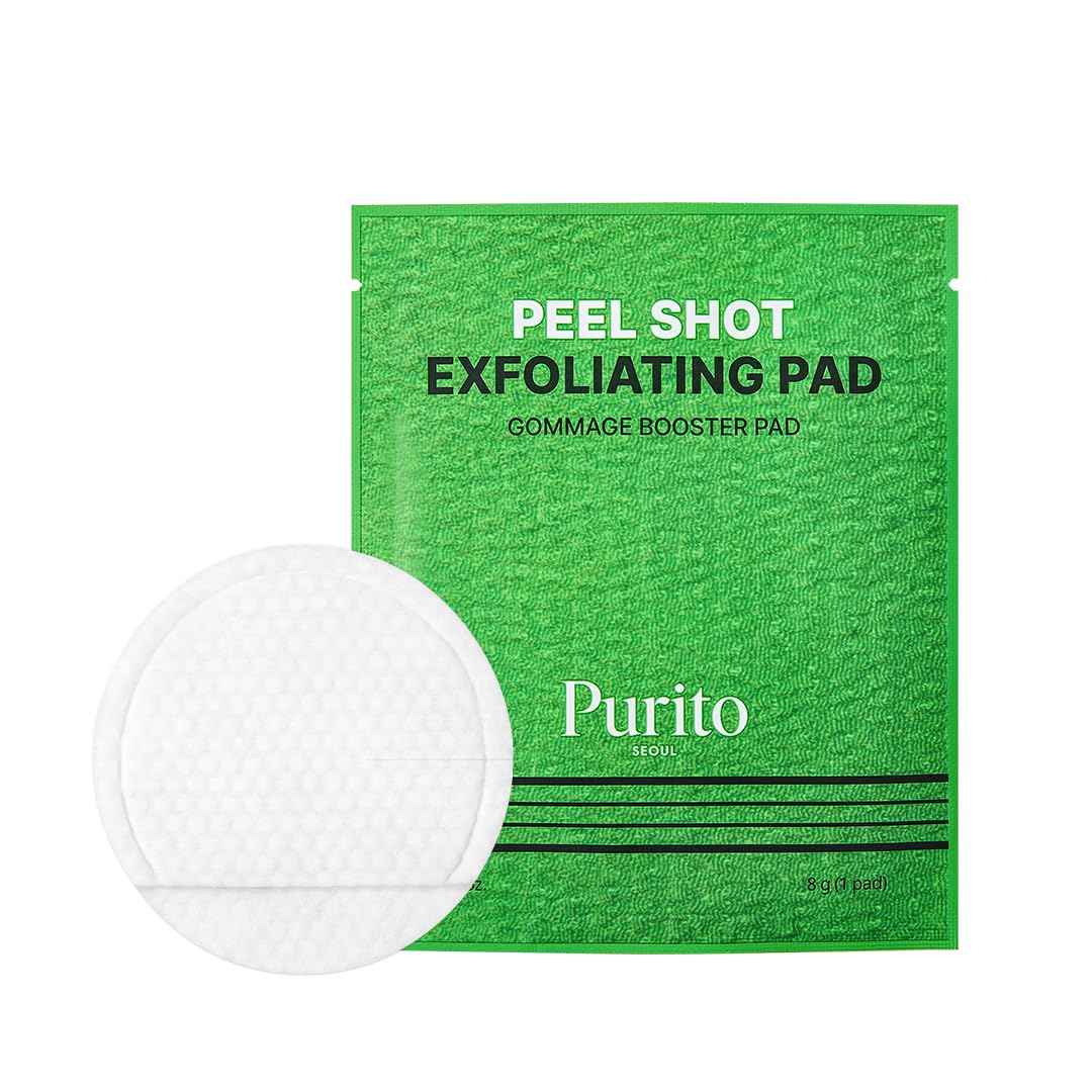 PURITO PEEL SHOT Exfoliating Pad | Charcoal Deep Clean Pads For Pores 8Pads