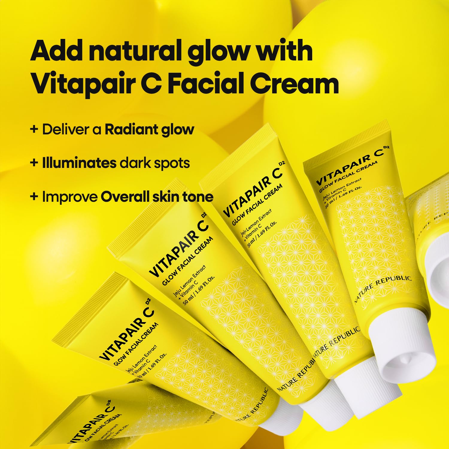 Nature Republic Vitapair C Glow Facial Cream | Vitamin Moisturizer for Radiance & Glow