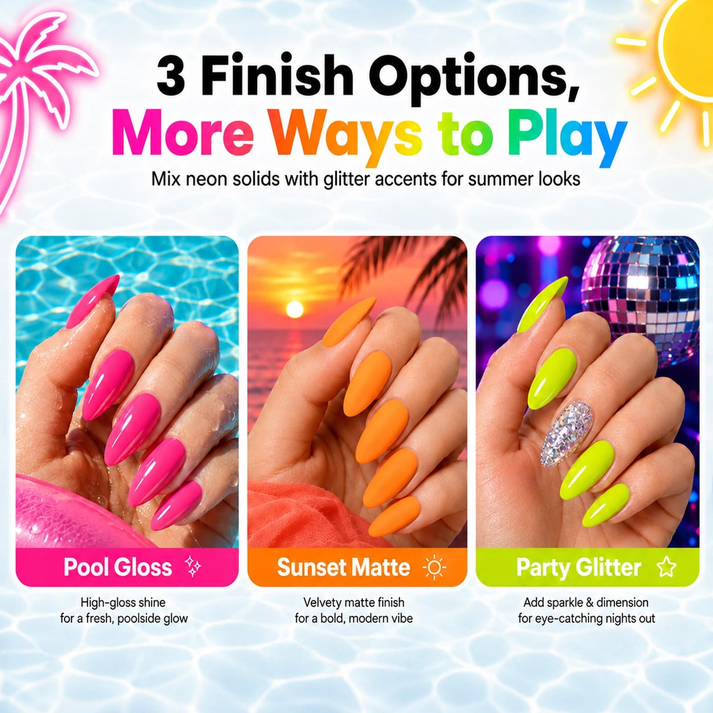Beetles Neon Gel Nail Polish Set, 23 PCS 20 Color Rainbow Gel Polish Kit