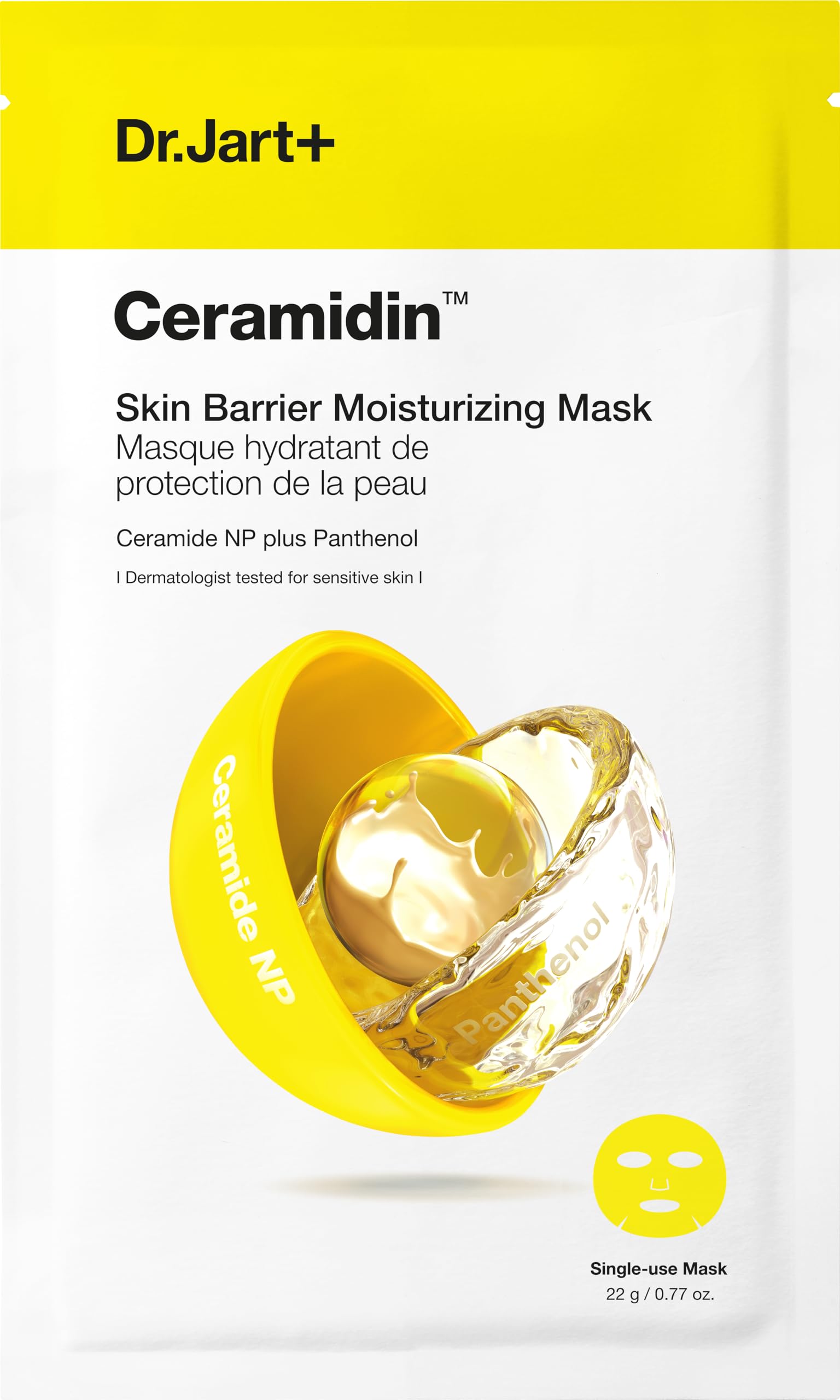 Dr.Jart+ Ceramidin Skin Barrier Moisturizing Korean Face Mask with Ceramide NP and Panthenol |