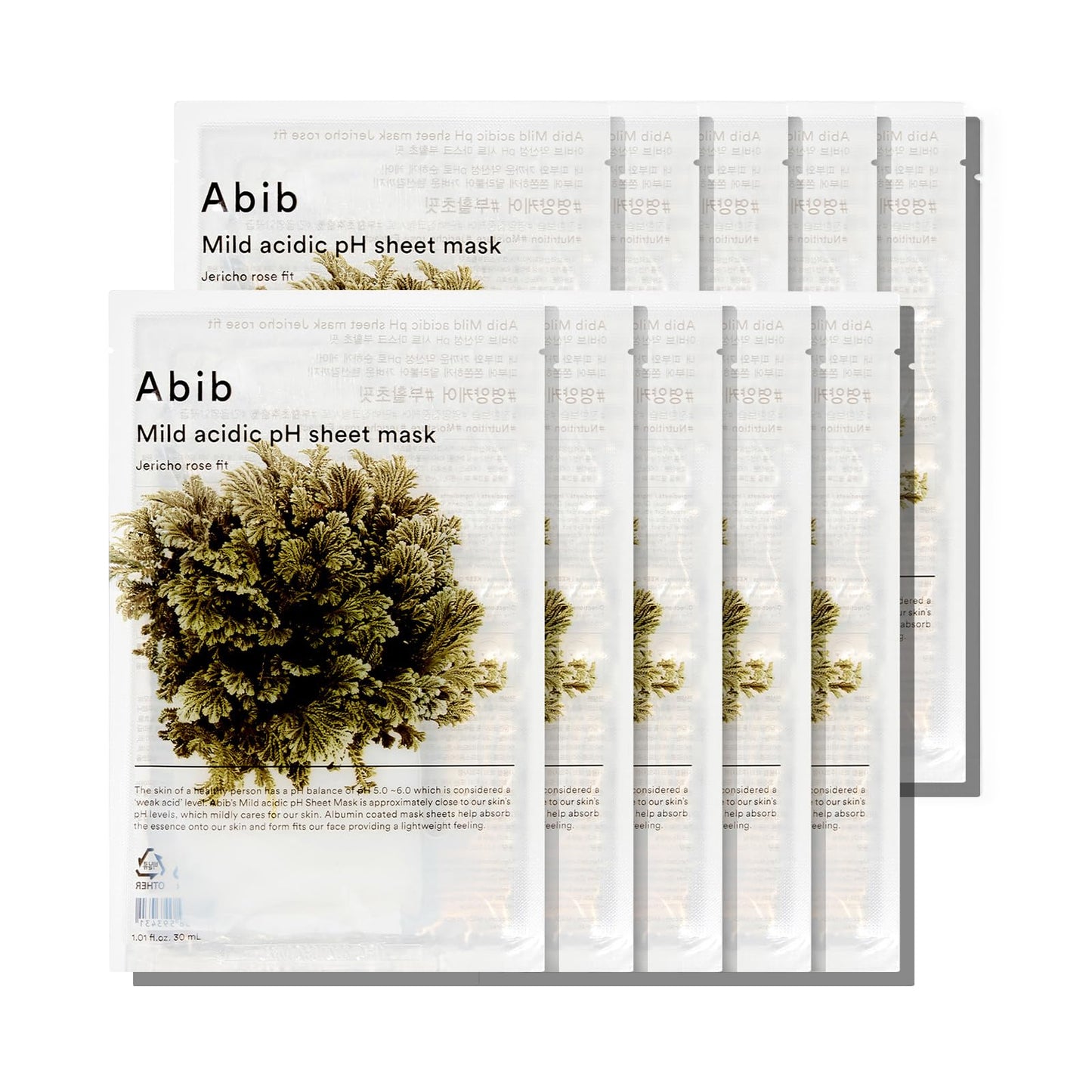 Abib Mild Acidic Ph Sheet Mask Jericho Rose Fit 10 Sheets (Anti-aging) I Korean Face Mask for