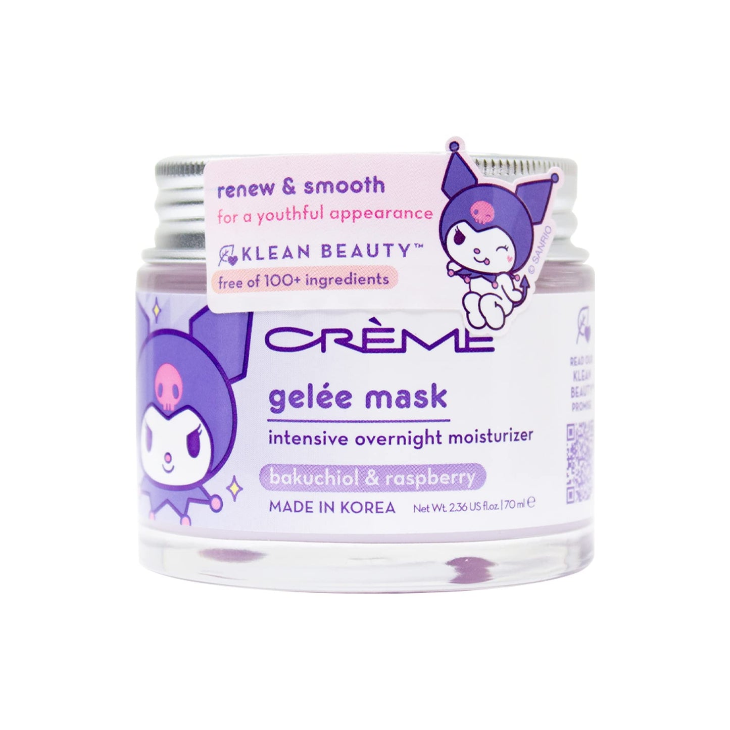 The Crème Shop x Kuromi Gelée Mask (Bakuchiol & Raspberry)