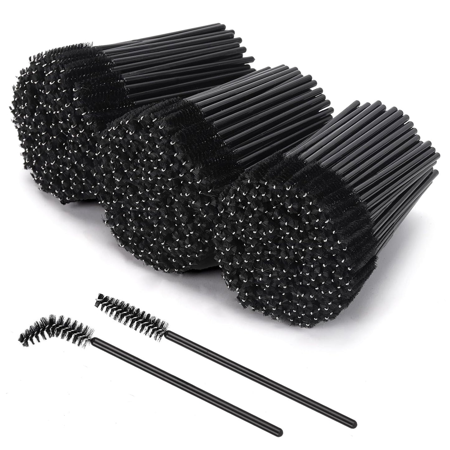 Tbestmax 800 Disposable Mascara Wands Eyelash Brush Spoolies for Eyebrow Eye Lash Extension, Makeup Brushes Applicators Kits - Black