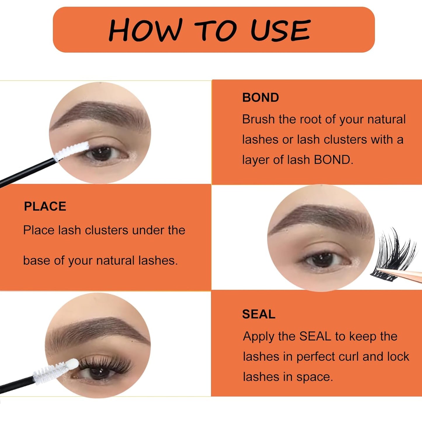 Eyelash Clusters Fluffy Lash Clusters Wispy Individual Lashes WideSpan Cluster Eyelash Extensions Natural Cluster Lashes Ultra-Thin Band (Magic-0.07D-Mix8-16)