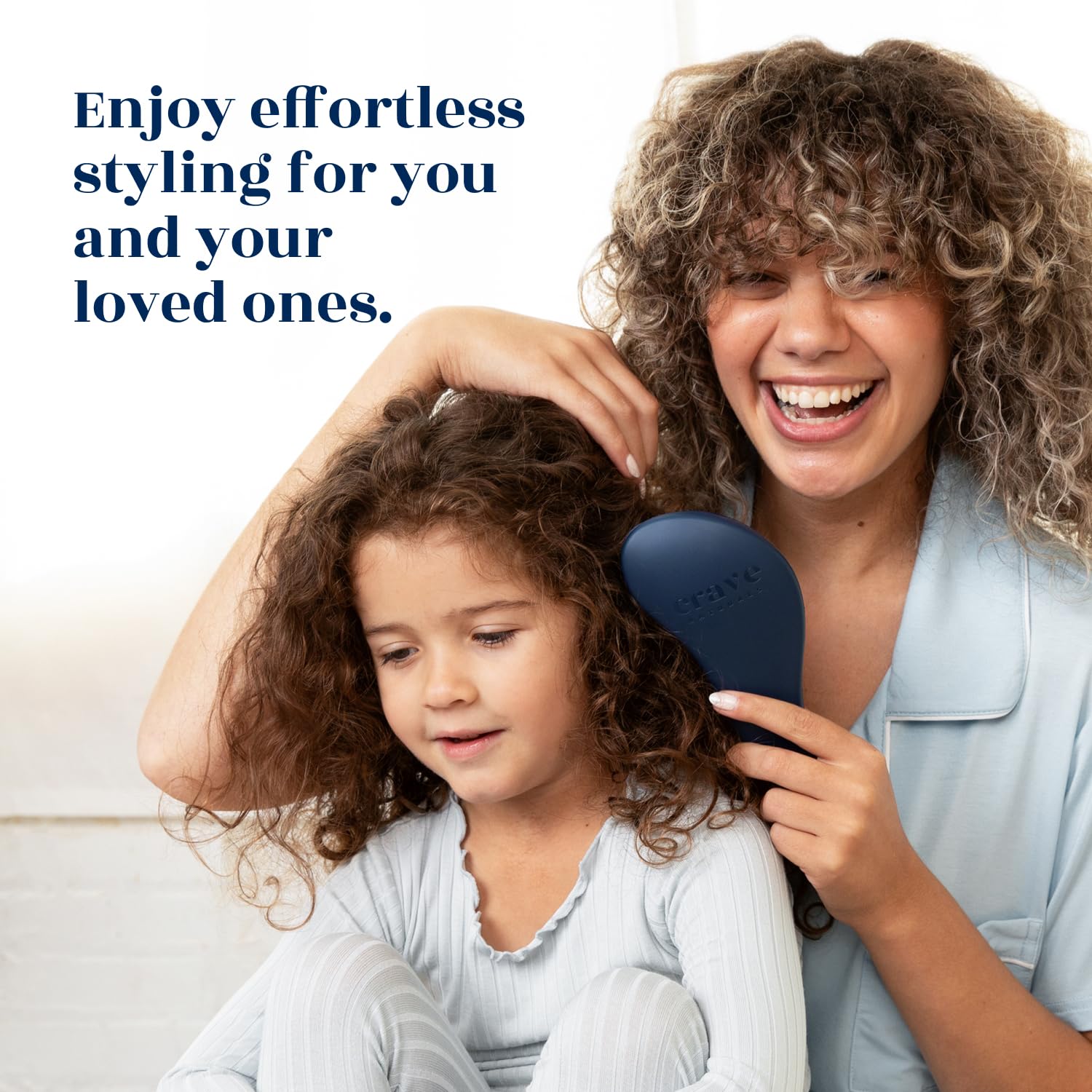 Crave Naturals Glide Thru Hair Brush - Detangler Brush for Curly, Straight, Wet or Dry Hair