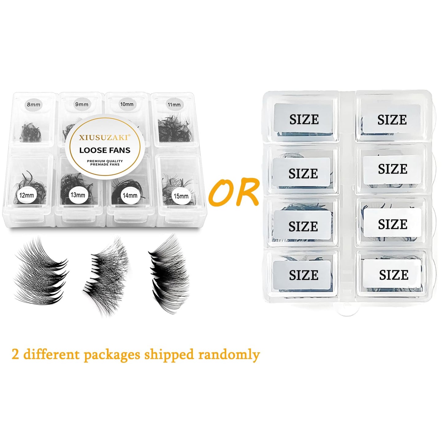 Premade Fans Eyelash Extensions 600 Fans 8D Premade Lash Fans Volume Lash Extensions 0.07 Thickness Eyelash Extension C Curl Mix 8-15mm Fluffy Soft Handmade Loose Fan(600Fans-8D-0.07-C,8-15mm)