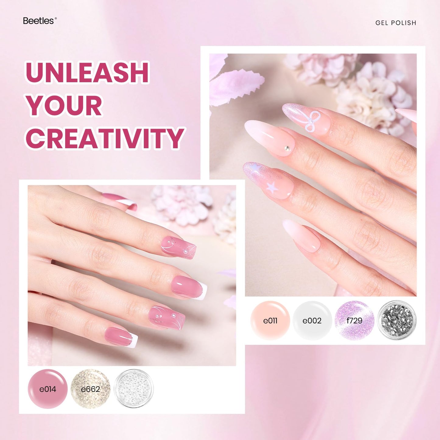 Beetles Cat Eye Gel Nail Polish Set, 36 Colors Jelly Shimmer Nail Gel