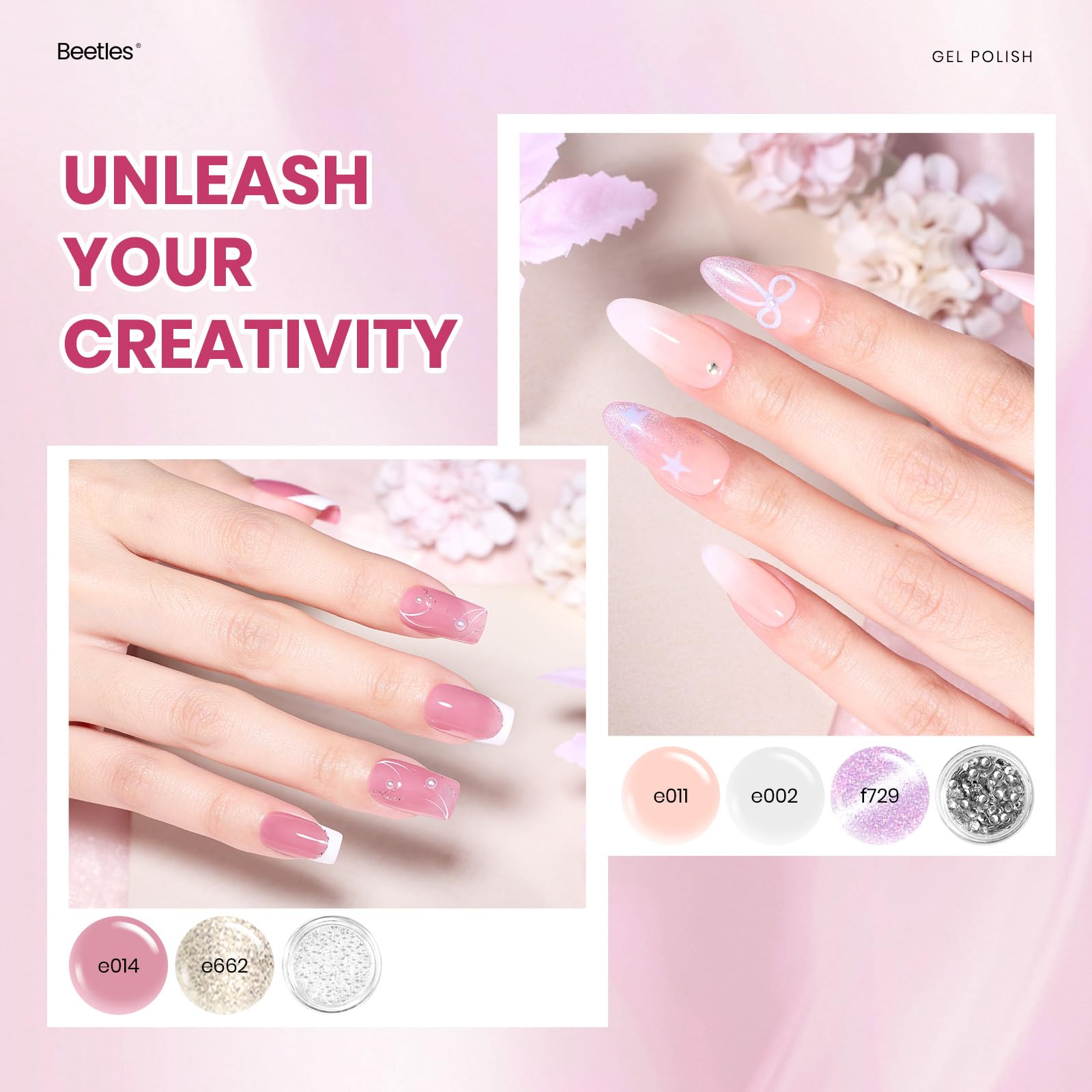 Beetles Cat Eye Gel Nail Polish Set, 36 Colors Jelly Shimmer Nail Gel