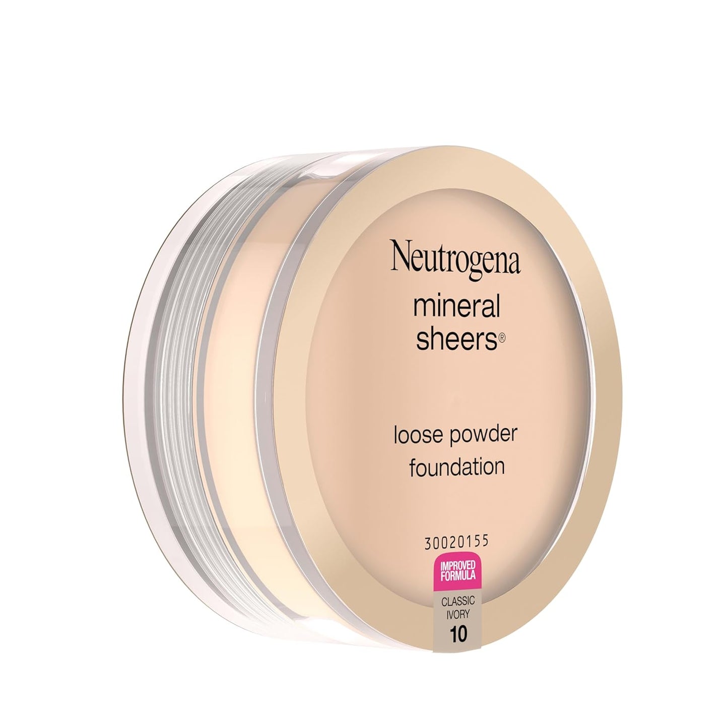 Neutrogena Mineral Sheers Loose Powder Makeup Foundation, Lightweight Face Makeup, Sheer to Medium Buildable Coverage, Sensitive Skin Foundation with Vitamins A, C, & E, Classical Ivory 10, .19 oz