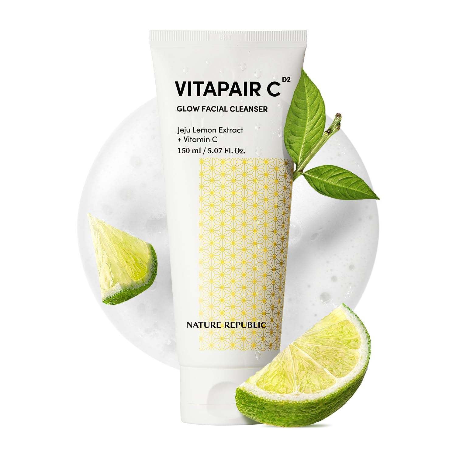 Nature Republic Vitapair C Glow Facial Cleanser | Mild Vitamin Face Wash, Hydrating, Refreshes