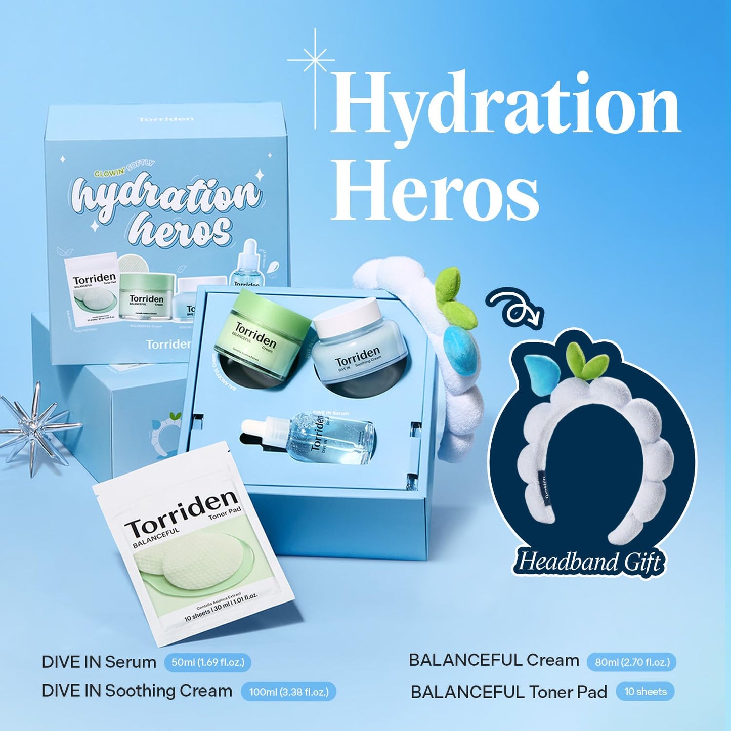 Torriden Softly Hydration Heroes DIVE IN Serum 1.69 fl.oz.+DIVE IN Soothing Cream 3.38