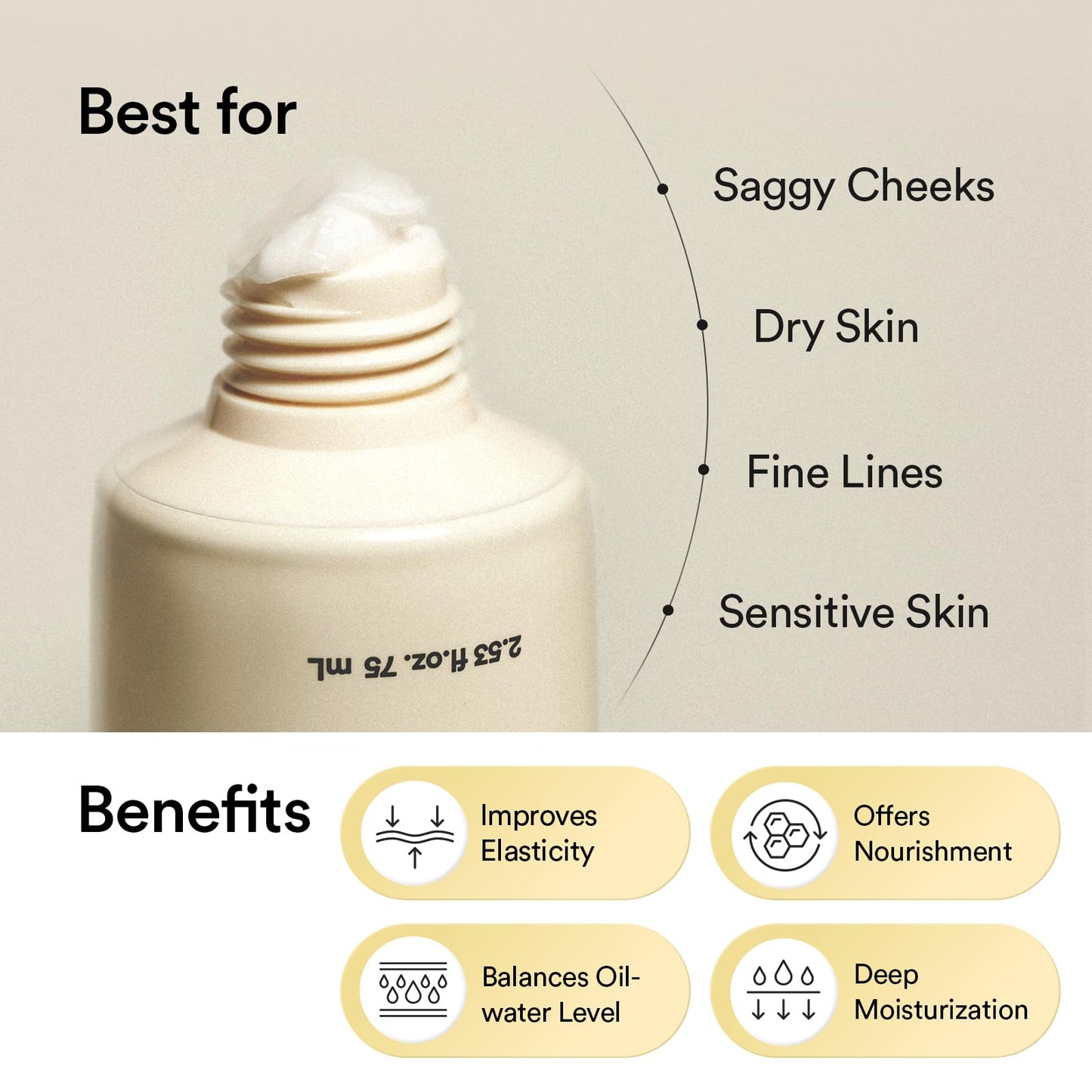 Abib Jericho Rose Cream 2.53 fl oz, Moisturizer for Dry and Aging Skin, Korean Skincare