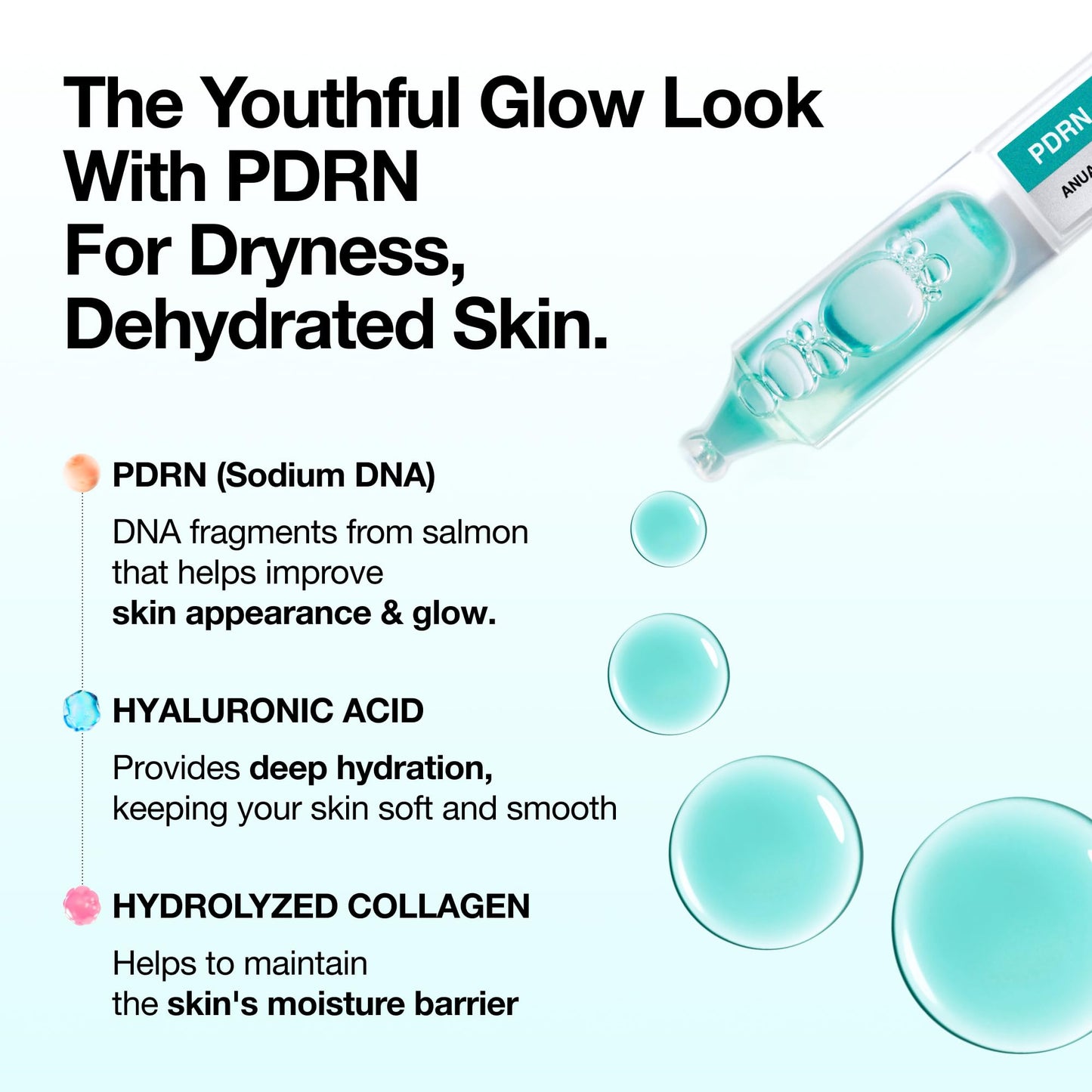 Anua PDRN Hyaluronic Acid Capsule 100 Serum, 0.33 fl.oz