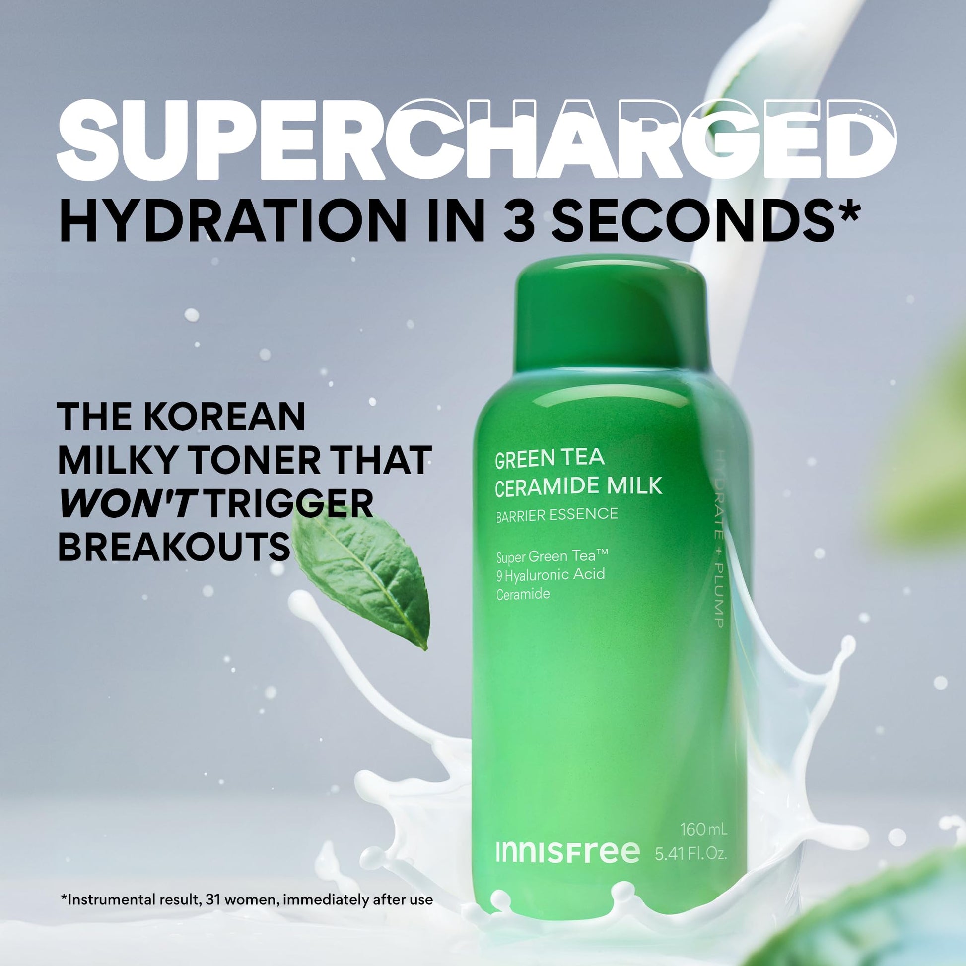 innisfree Green Tea Ceramide Milk Mini | Hydrating and Lightweight Korean Milky Toner for Barrier