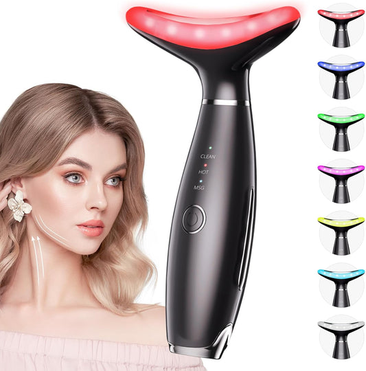 7 Color Galvanic Machines - Red Light Therapy for Face and Neck, Face Massager Tool for Wrinkles