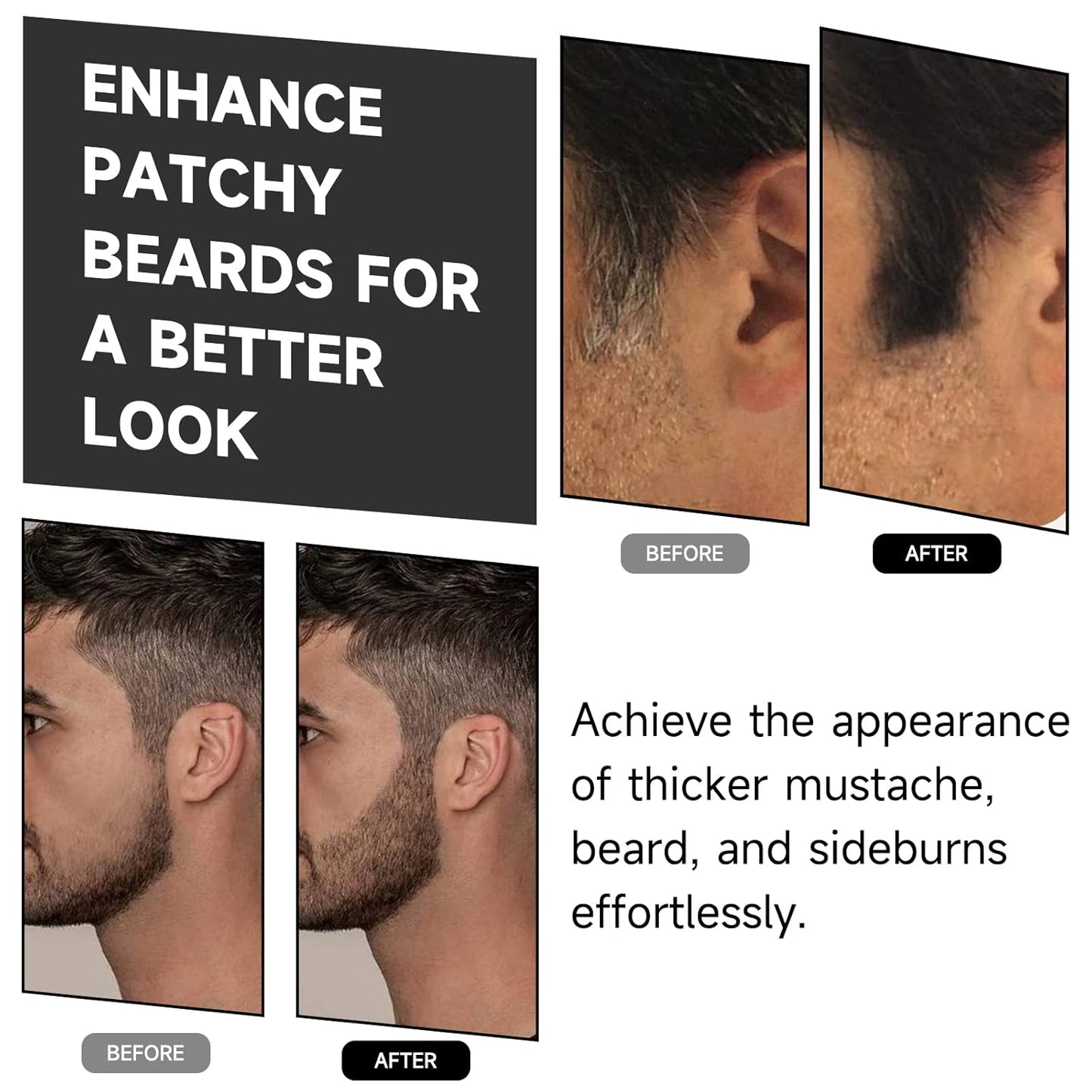 Touch Up Hair Color for Grey Roots, Concealer for Beard Line and Eyebrows, Instantly Conceals Thinning Hair and Hairline, Dark Grey