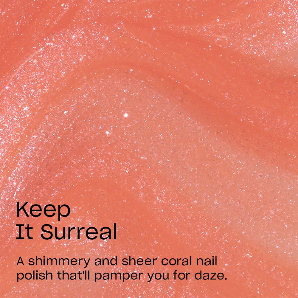 OPI Nail Lacquer Keep It Surreal | Sheer Pastel Coral Shimmer Nail Polish