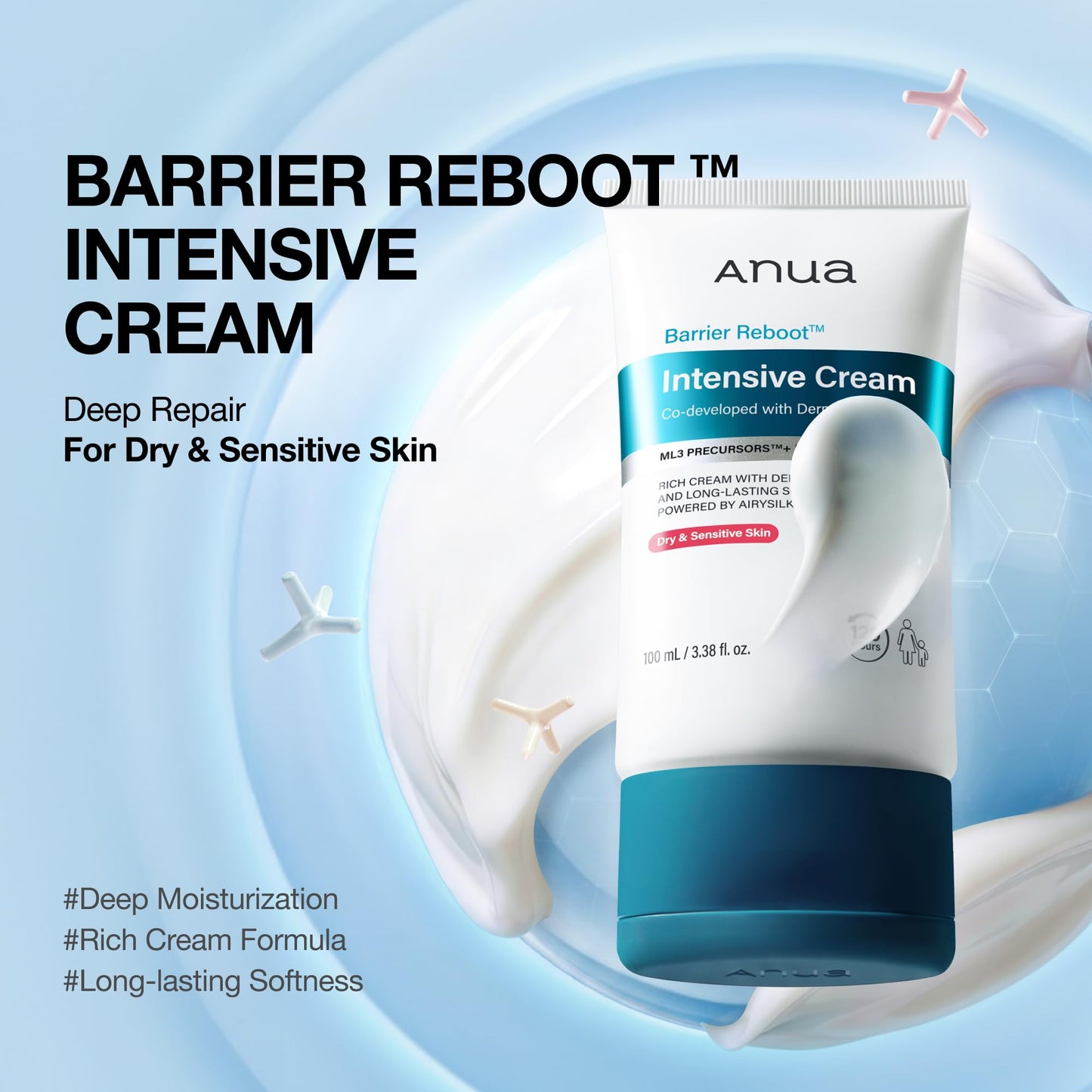 ANUA Barrier Reboot Intensive Cream, 3.38 fl oz