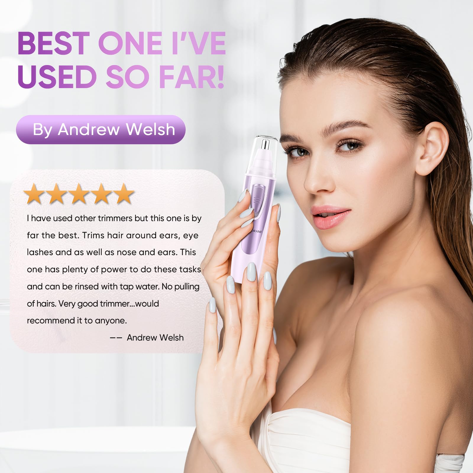 Ear and Nose Hair Trimmer Clipper - 2026 Professional Painless Eyebrow & Facial Hair Trimmer for