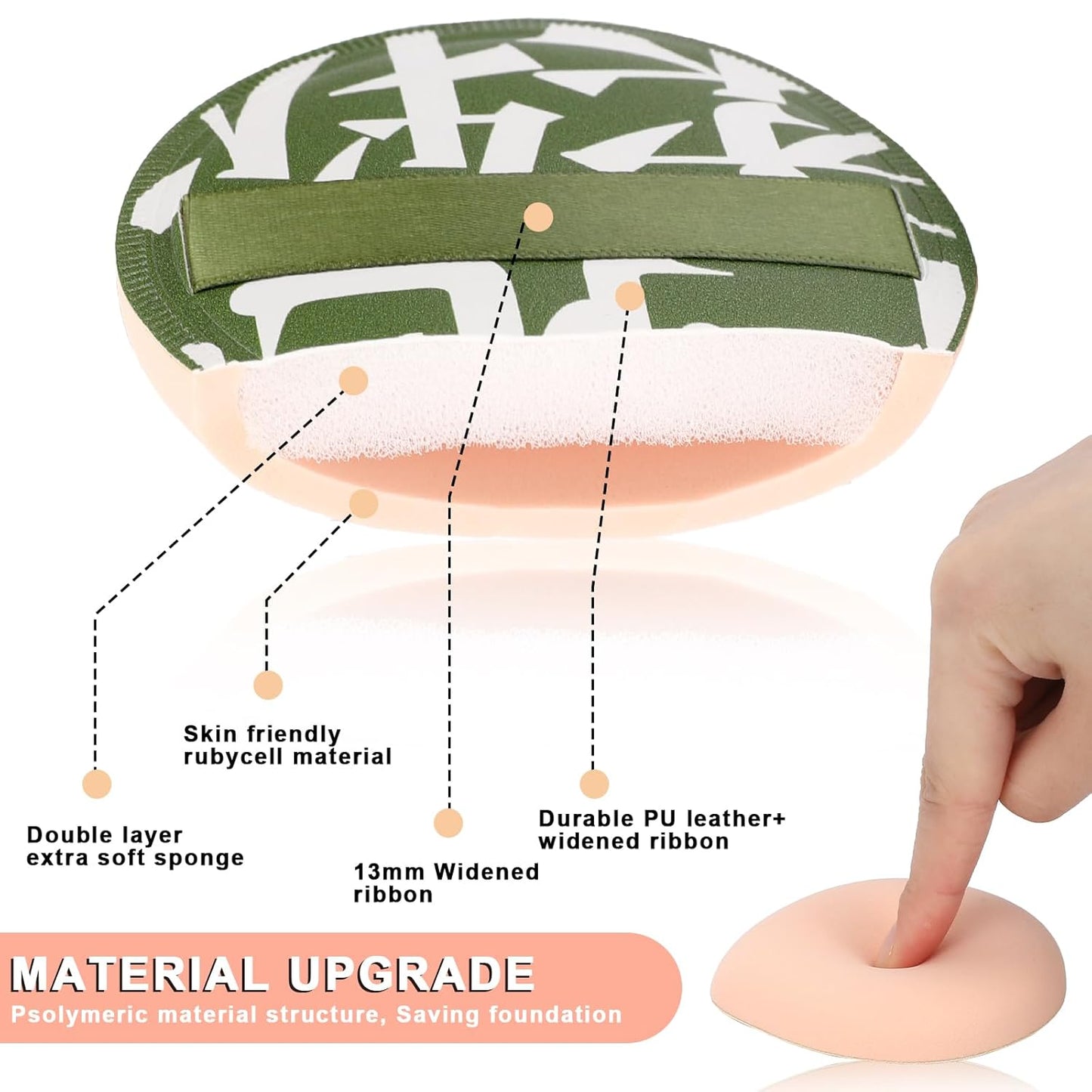 4 PCS Foundation Sponge, Korean Makeup Sponge Puff Teardrop Setting Powder Puff Face Makeup Cushion Puff Soft Beauty Blender Sponge for Concealer Liquid Cream and Powder, Beginner Friendly, Medium