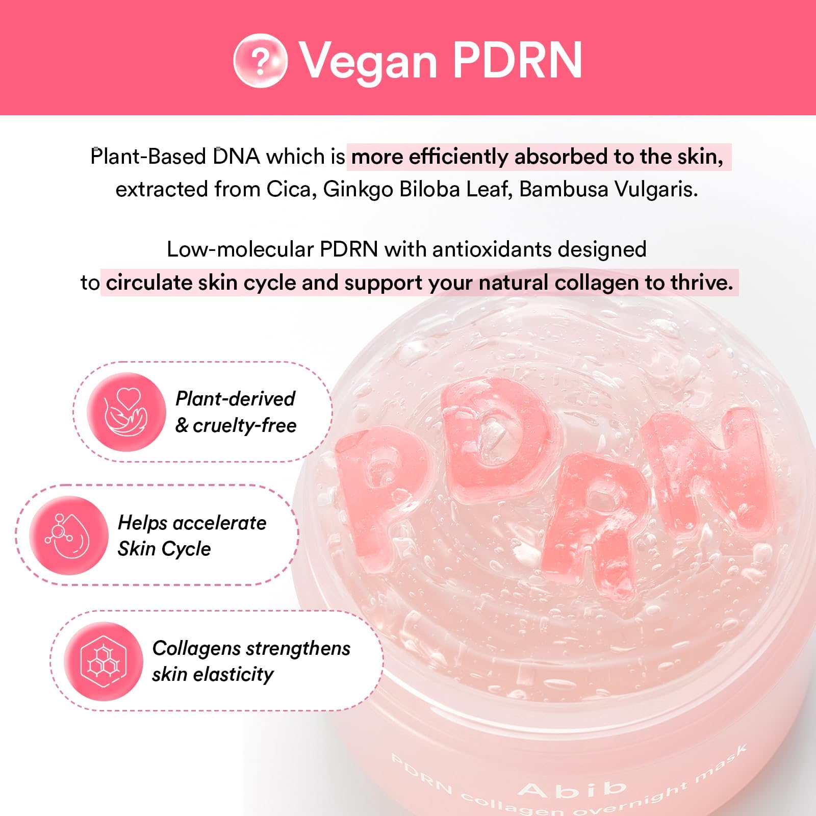 Abib PDRN Collagen Overnight Face Mask Firming Jelly 2.7 fl oz | Korean Sleeping Mask for