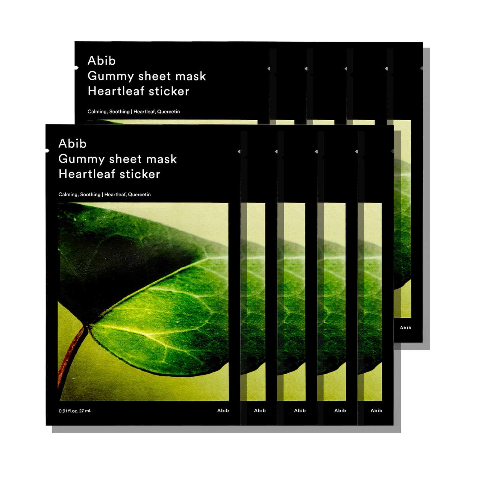 Abib Gummy Sheet Mask Heartleaf Sticker 10 Sheets (Soothing) I Korean Face Mask for Sensitive Skin