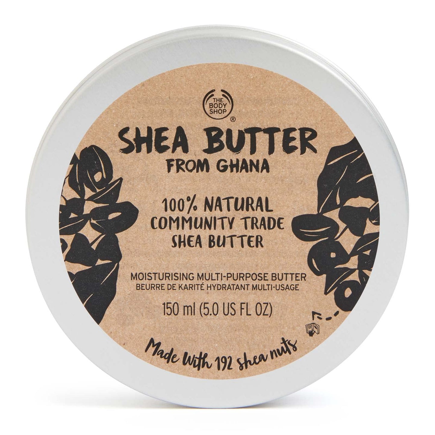 The Body Shop 100% Natural Shea Butter – Nourishing Multi Purpose Butter for Body, Hair, Face &