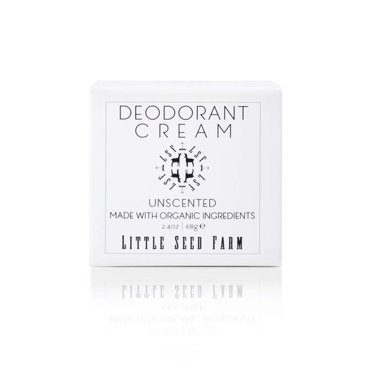Little Seed Farm All Natural Deodorant Cream, Aluminum Free Deodorant for Women or Men, 2.4 Ounce - Unscented