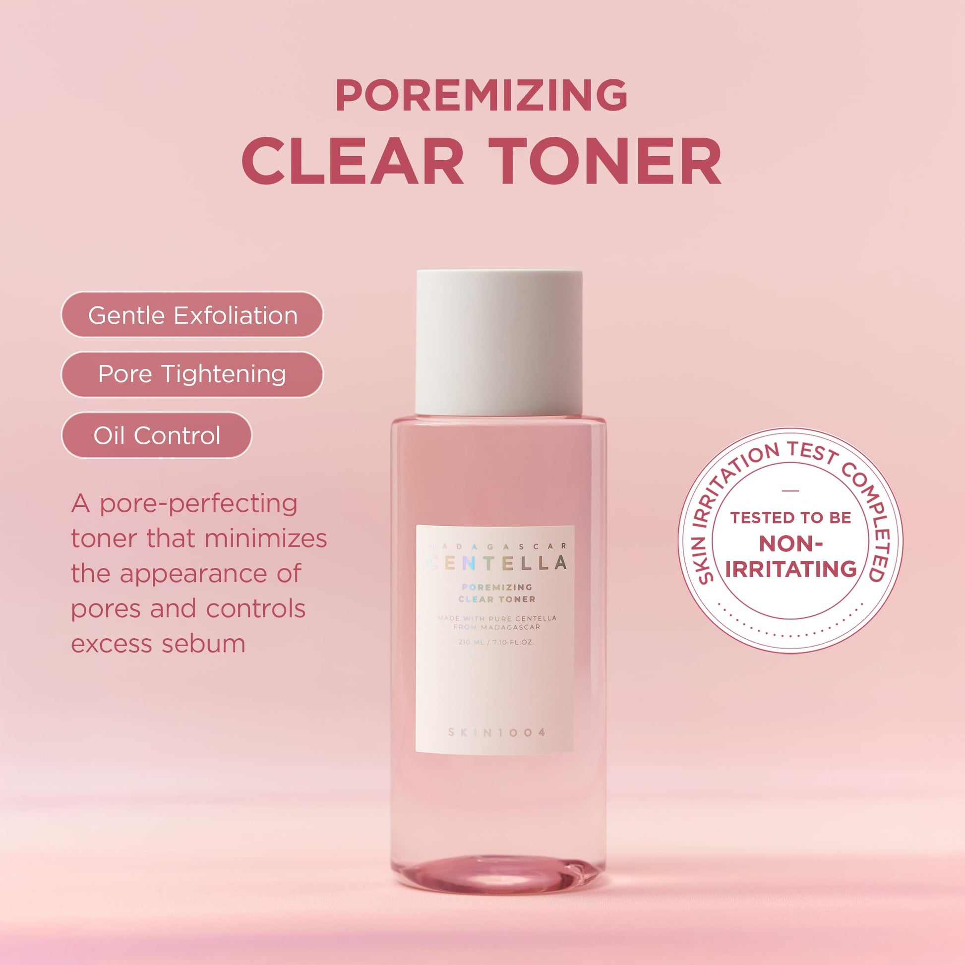 SKIN1004 Poremizing Clear Toner 7.10 fl.oz, 210ml, Korean Face Toner with Himalayan Pink Salt &