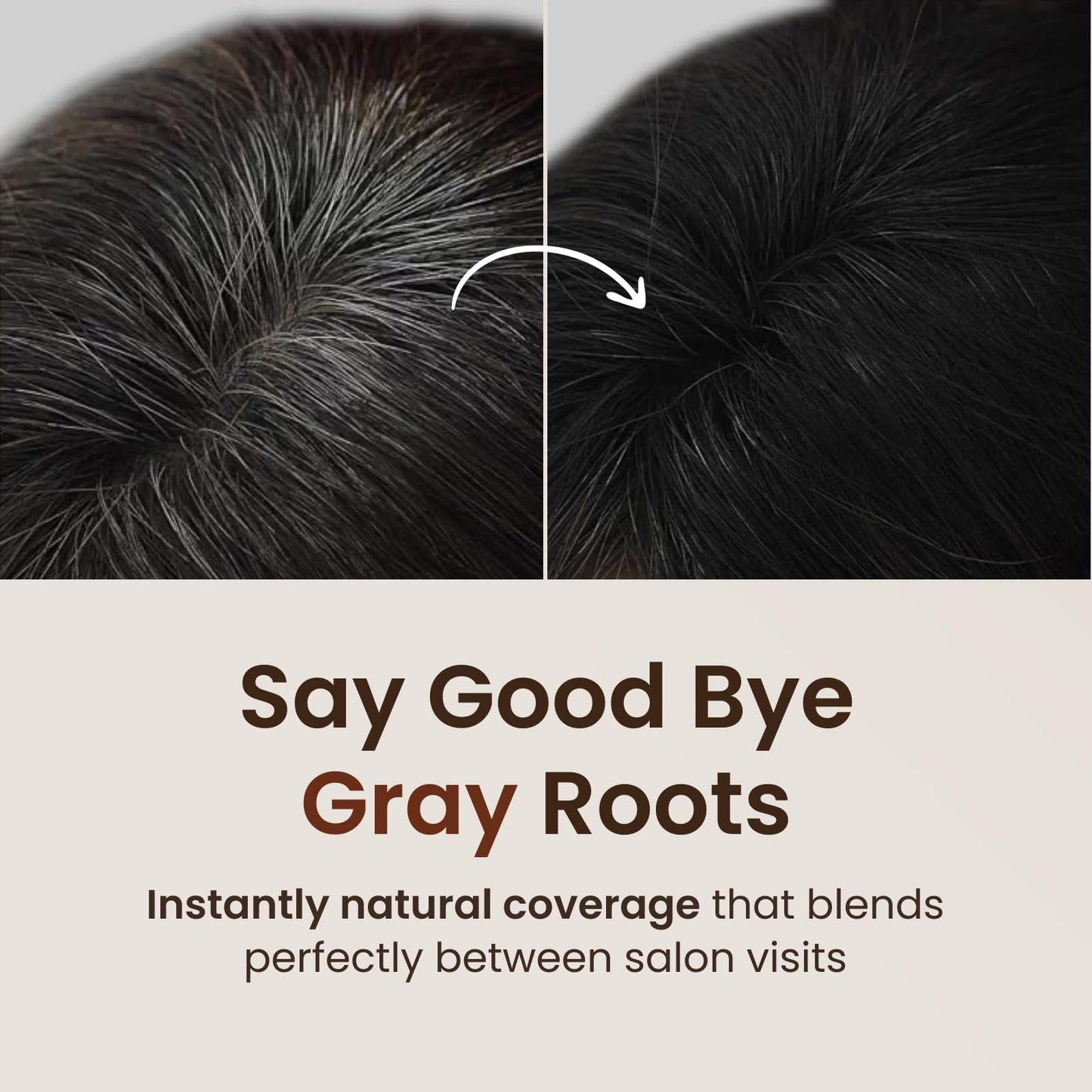 The Face Shop Quick Hair Puff - Natural Brown - Root Touch Up Hair Color, Hairline Powder Conceals
