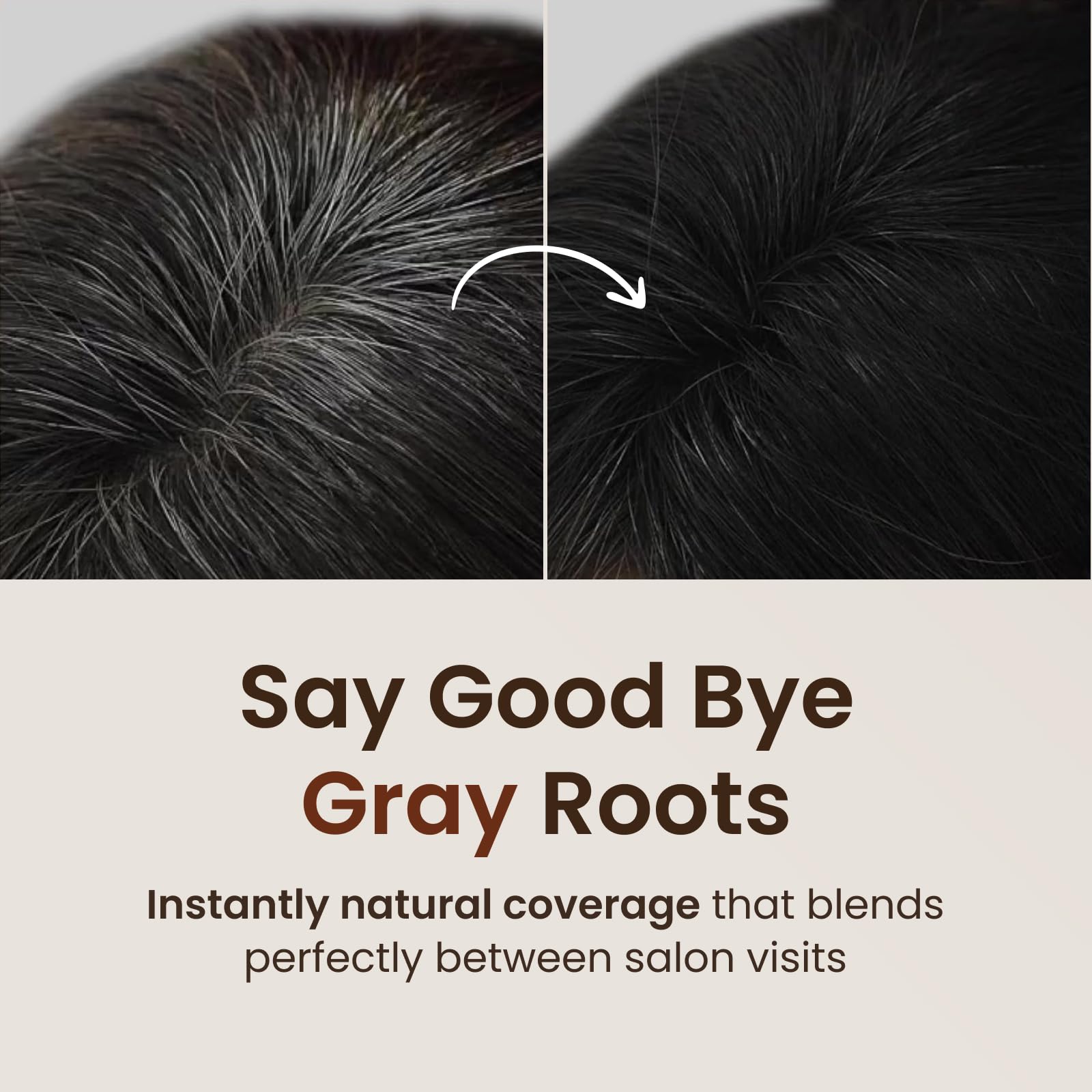 The Face Shop Quick Hair Puff - Natural Brown - Root Touch Up Hair Color, Hairline Powder Conceals