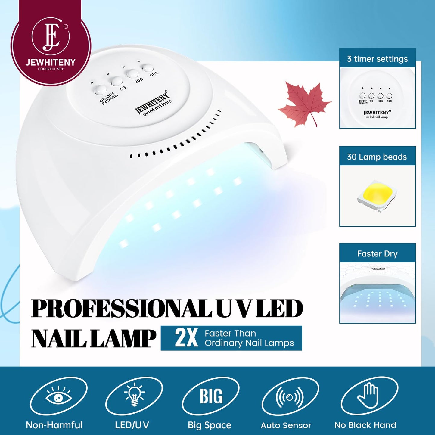 JEWHITENY 14 Colors Poly Nail Gel Kit With U V Lamp Poly Nail Extension Gel All-in-one Kit Builder Strengthen Art Starter DIY At Home Gifts For Women