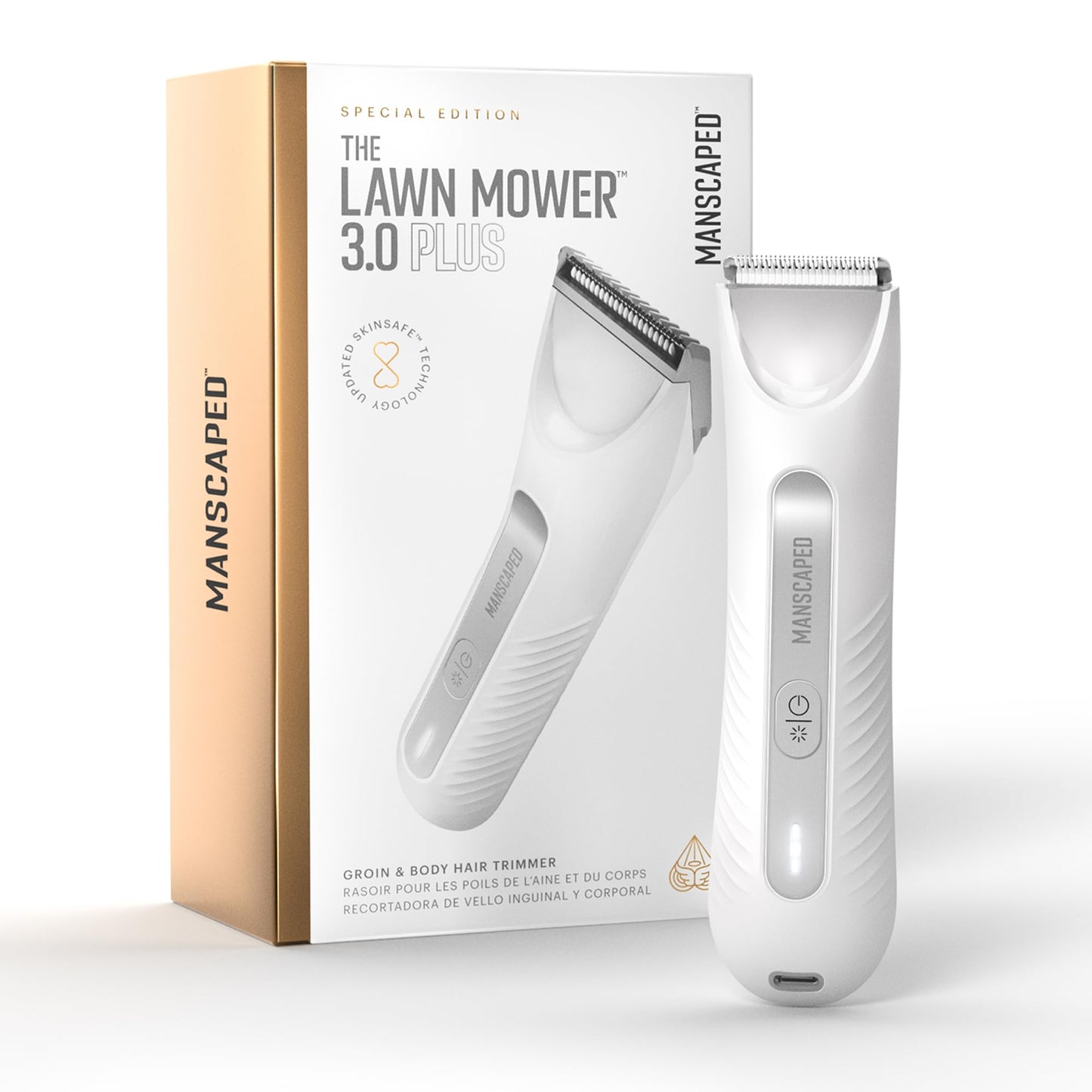 MANSCAPED® The Lawn Mower® 3.0 Plus - Groin, Body & Bikini Hair Trimmer, Updated SkinSafe® Trimmer