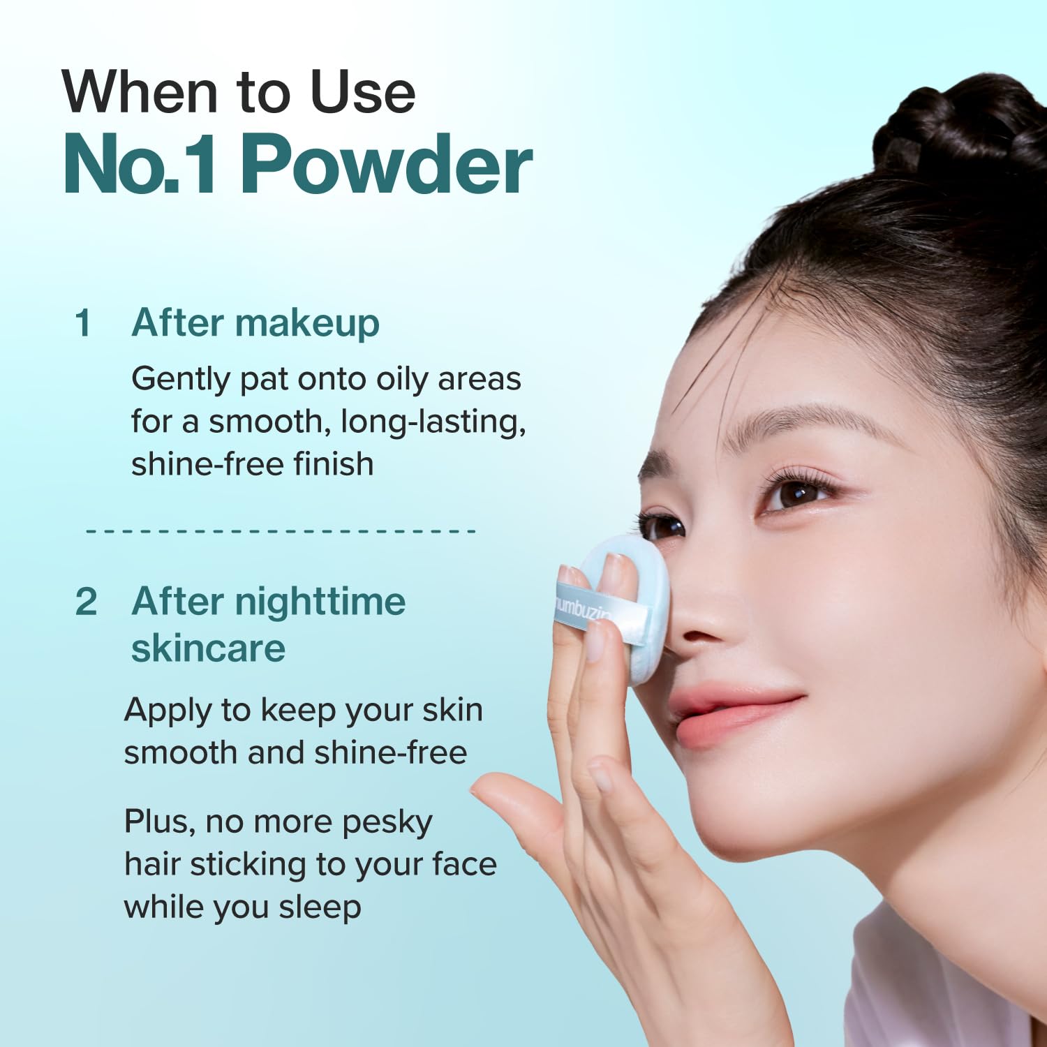 numbuzin No.1 Powder | Pantothenic Skincare 100 Powder | 24H Long-Lasting Finish | Silica +