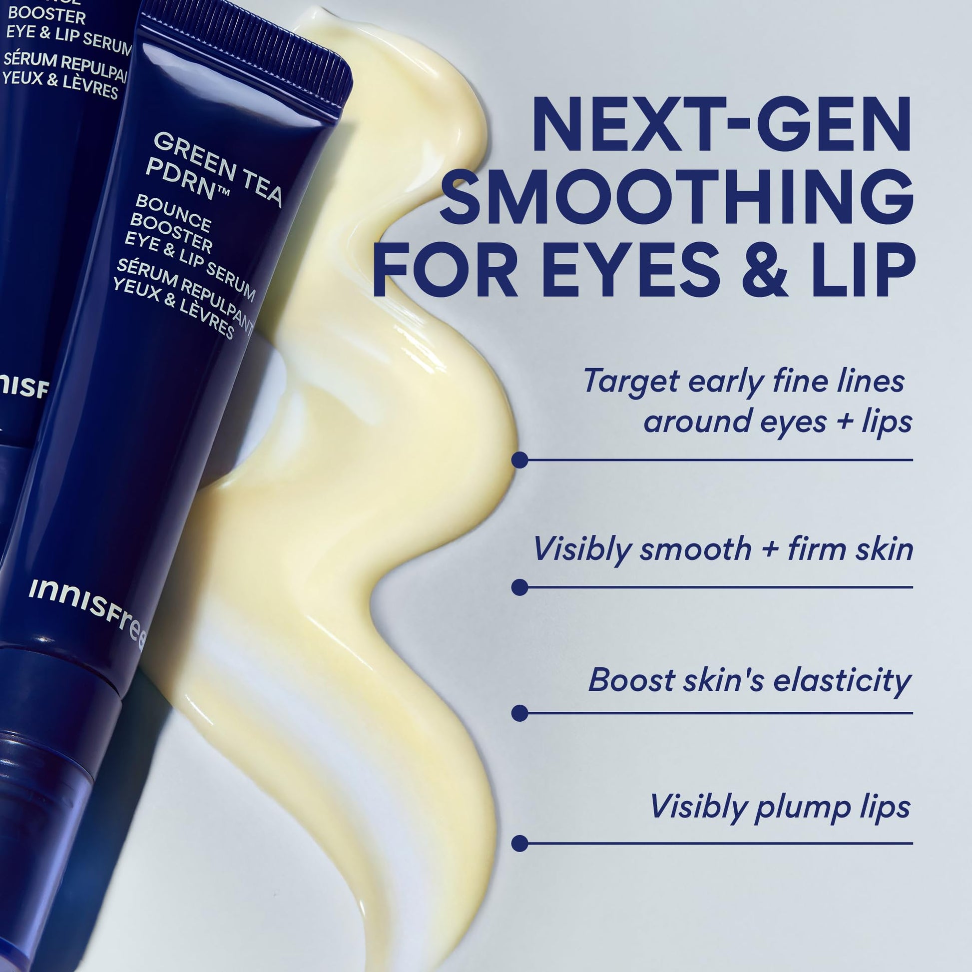 innisfree Green Tea PDRN Bounce Booster Eye & Lip Serum | Korean Eye Serum for Fine Lines and