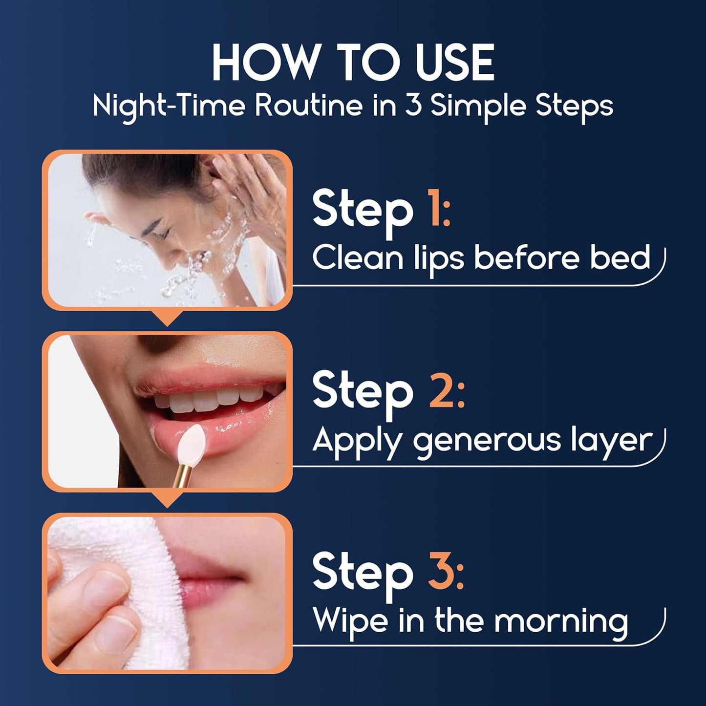 Lip Mask Overnight with Hyaluronic Acid & Collagen, Lip Sleeping Mask for Dry Cracked Lips, Moisturizing, Hydrating, Exfoliating Night Treatment for Lip Care (Peach)