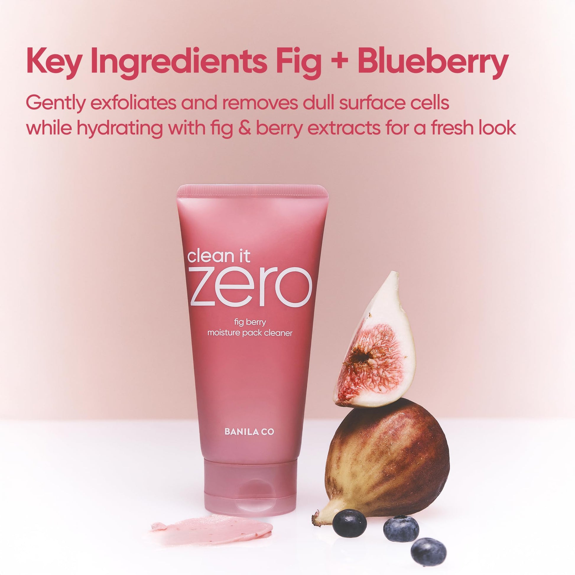 BANILA CO Clean It Zero Fig Berry Moisture Facial Wash - Vegan (6.34 oz)