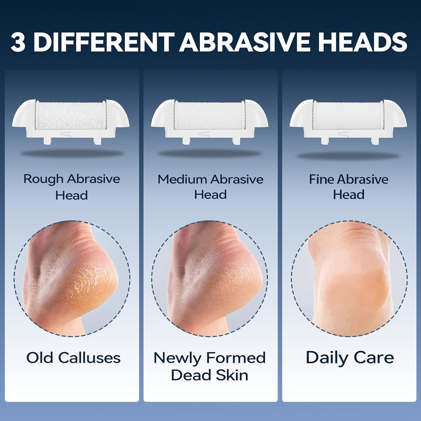 Electric Callus Remover for Feet with 3 Roller Heads 2 Speed Rechargeable Waterproof Professional Pedicure Kit 17 in 1 Foot File Tools Perfect for Dead Hard Cracked Dry Skin