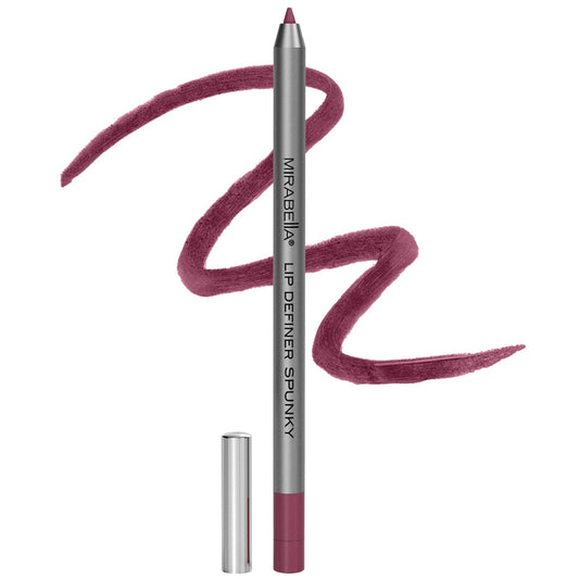 Mirabella Line & Define Lip Definer Lip Pencil, Smoothing & Moisturizing Retractable Lip Liner with Long-Lasting & Ultra-Creamy Formula, Antioxidants Vitamin C & E, & Built-In Sharpener - Spunky