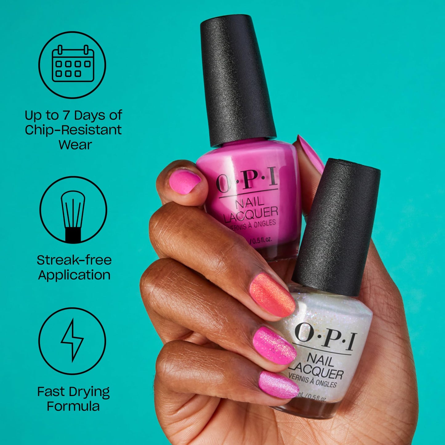 OPI Nail Lacquer Millennium Mocha | Opaque Dark Brown Metallic Nail Polish