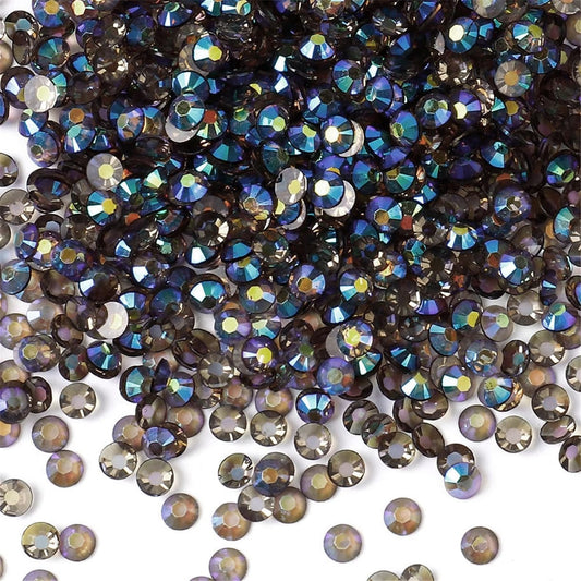 500 Pieces SS30 6mm Flatback Rhinestones AB Clear Round Gems Crystals for Nail Art DIY Crafts