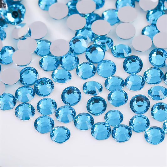 500 Pieces SS30 6mm Flatback Rhinestones Clear Glass Round Gems Crystals for Nail Art DIY Crafts