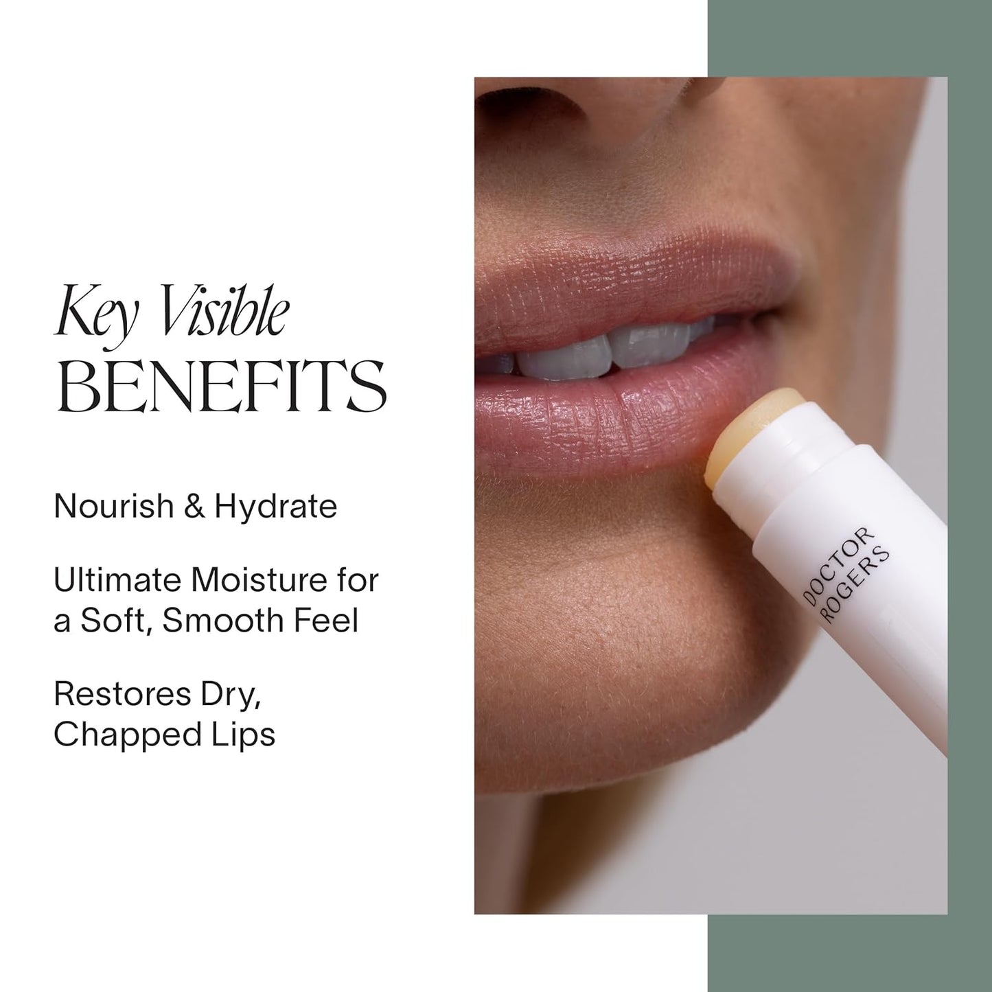 Doctor Rogers Lip Balm. Hydrating & Softening Lip Moisturizer for Very Dry Lips, Natural & Hypoallergenic, 0.15 Ounce (4.25 g), Pack of 3 tubes