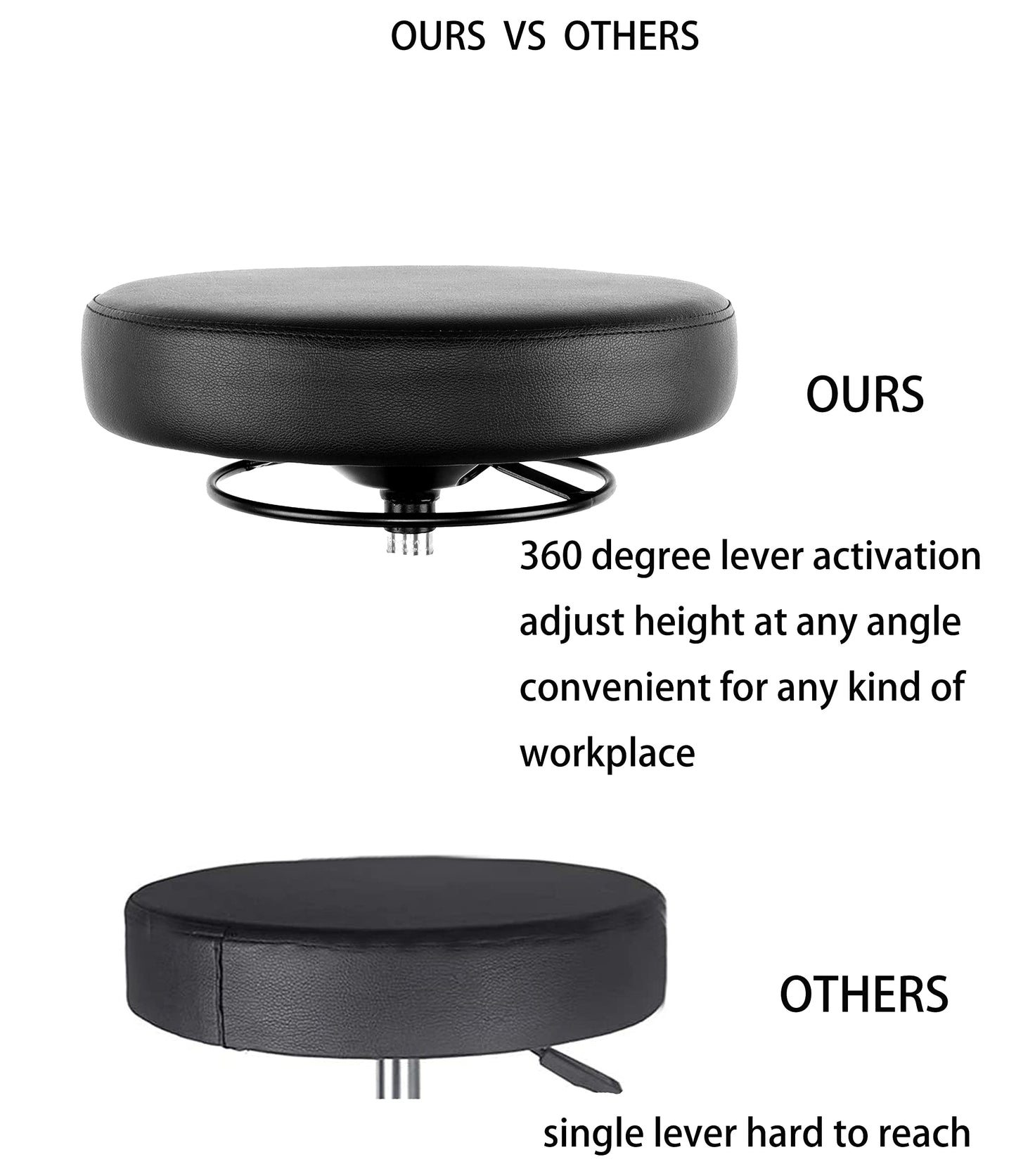 TAKE UR SEAT® 15" Table Height Adjustable Round Seat Stool Heavy Duty Built and Shipped Within 24