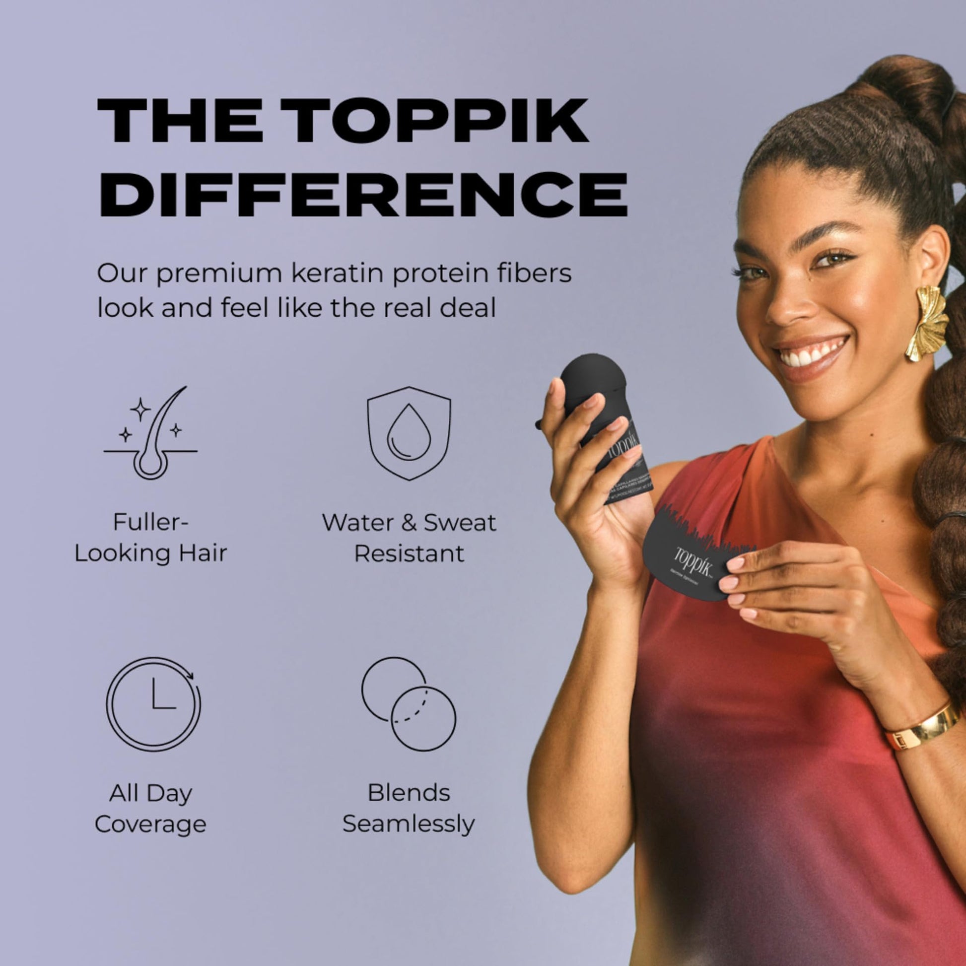Toppik Hair Building Fibers, Auburn, 27.5g Fill In Fine or Thinning Hair, Instantly Thicker, Fuller