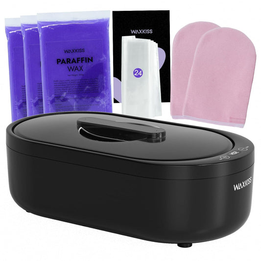 Small Paraffin Wax Machine for Hands - Small Size Hand Wax Paraffin Machine 2000ml With 3 packs of Paraffin Wax Kit Digital Display Screen for Paraffin Bath