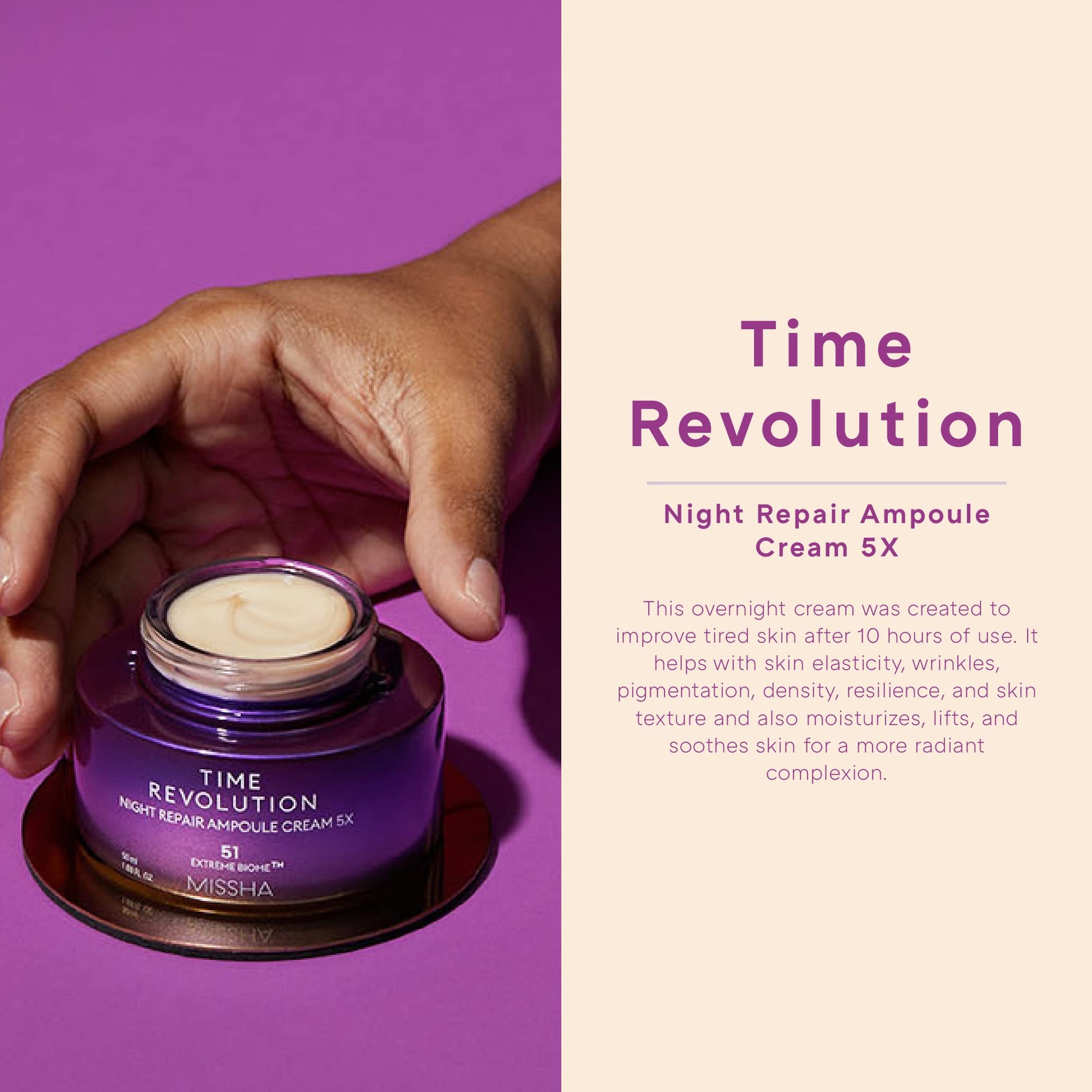 MISSHA Time Revolution Night Repair Ampoule Cream 5X 1.69 oz