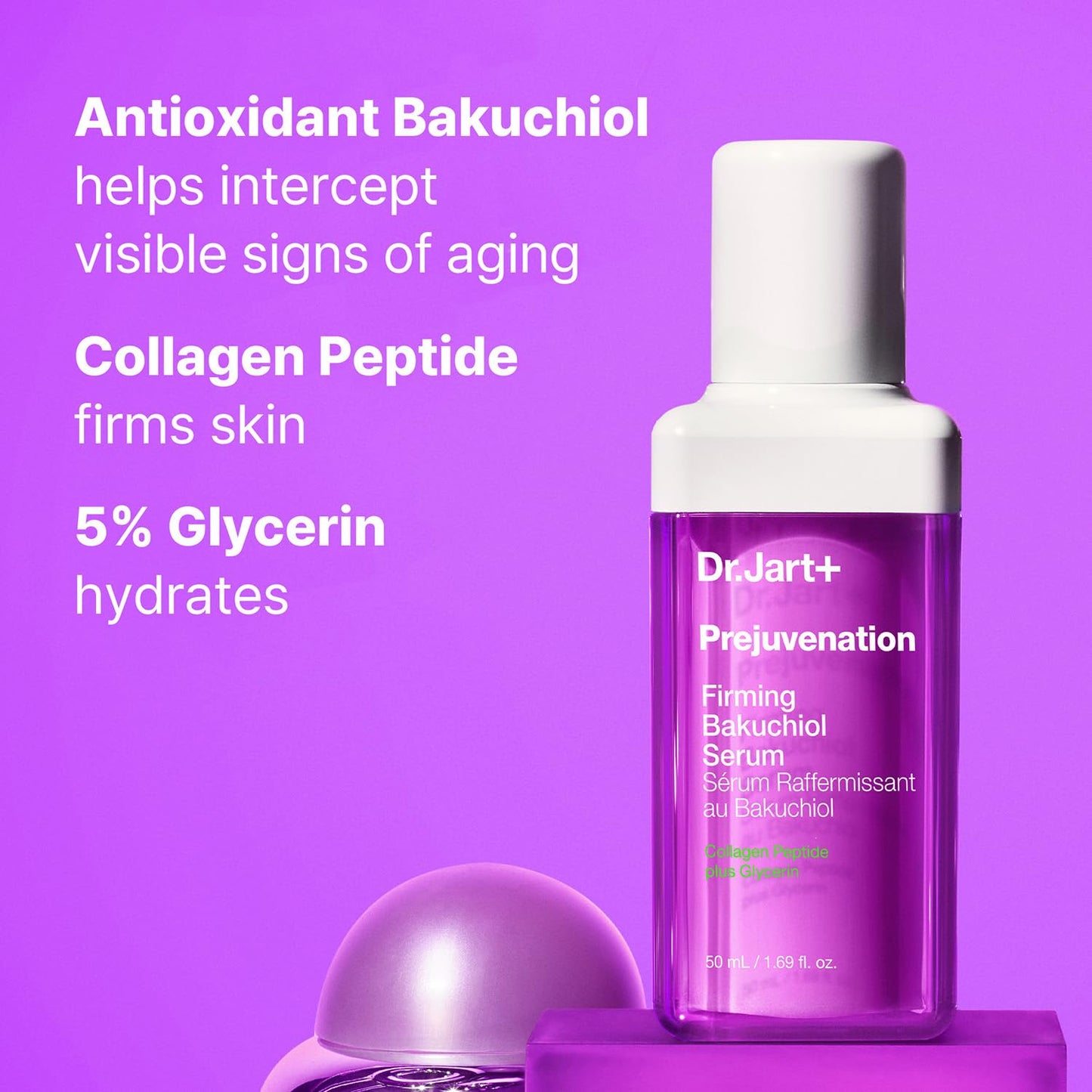Dr.Jart+ Prejuvenation Firming Bakuchiol Serum with Collagen Peptides | Korean Anti Aging Serum |