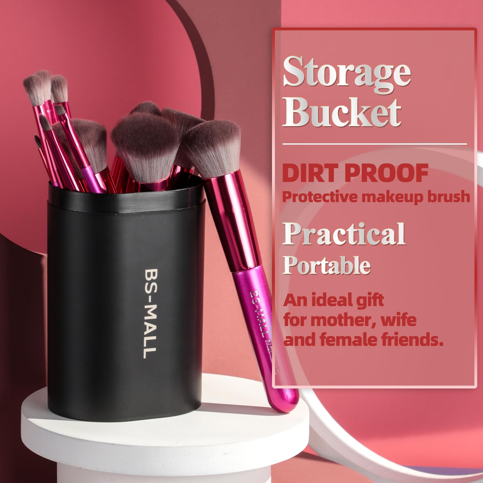 BS-MALL Makeup Brushes 14 pcs Makeup Tools Kit Premium Synthetic Powder Foundation Contour